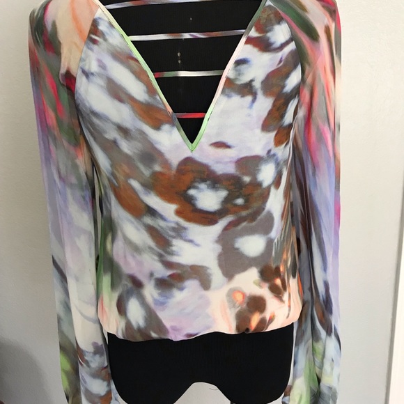 Anthropologie Leifsdottier colorful blouse size 4 - Picture 3 of 8